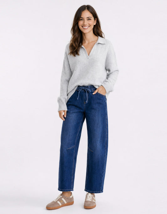 Country Denim Sienna Barrel Jeans (Dark Blue)