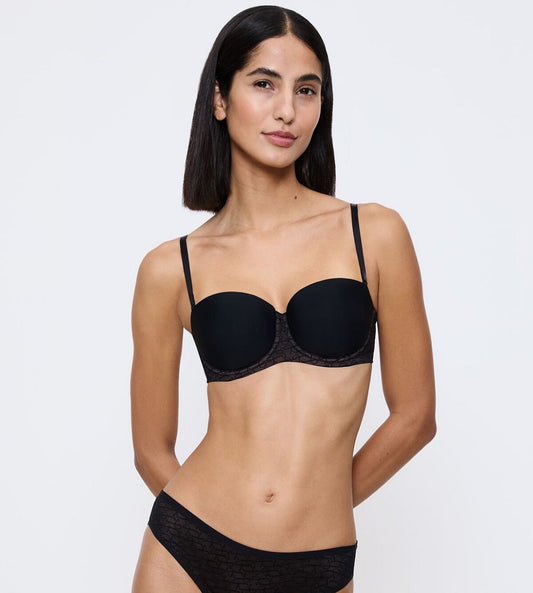 Image of Bras. Productname: Triumph Signature Sheer Strapless Wired Padded Bra in Black colour by brand - Triumph