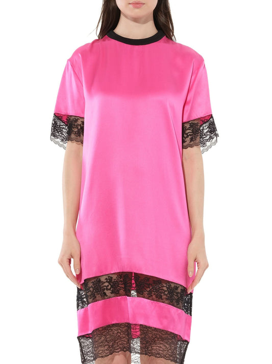 Image of a model wearing Dress. Productname: GIVENCHY Silk Dress in Fushia colour by brand - GIVENCHY