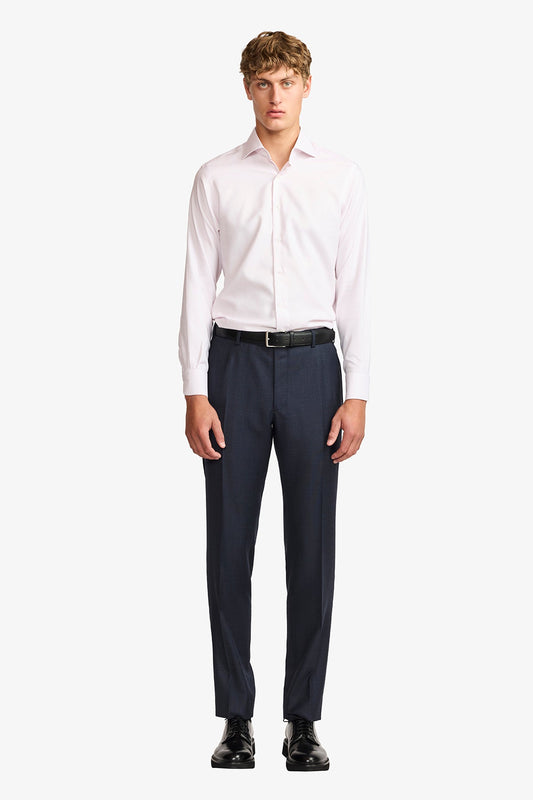 Image of Shirts. Product name - Nigel formal shirt pink twill in Pink colour by brand - Anthony Squires