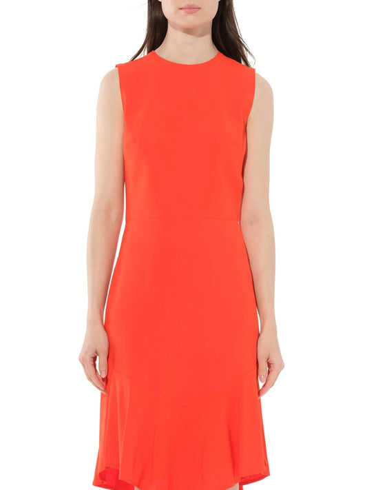 Image of a model wearing Dress. Productname: GIVENCHY Sleeveless Dress in Orange colour by brand - GIVENCHY