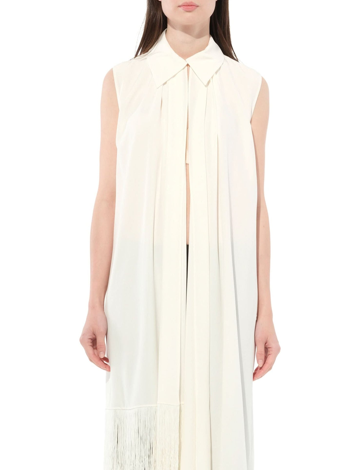 Image of Shirts. Product name - Sleeveless Shirt in White colour by brand - GIVENCHY