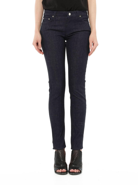 Image of a model wearing Pants. Productname: GIVENCHY Slim Fit Pants in Indigo colour by brand - GIVENCHY