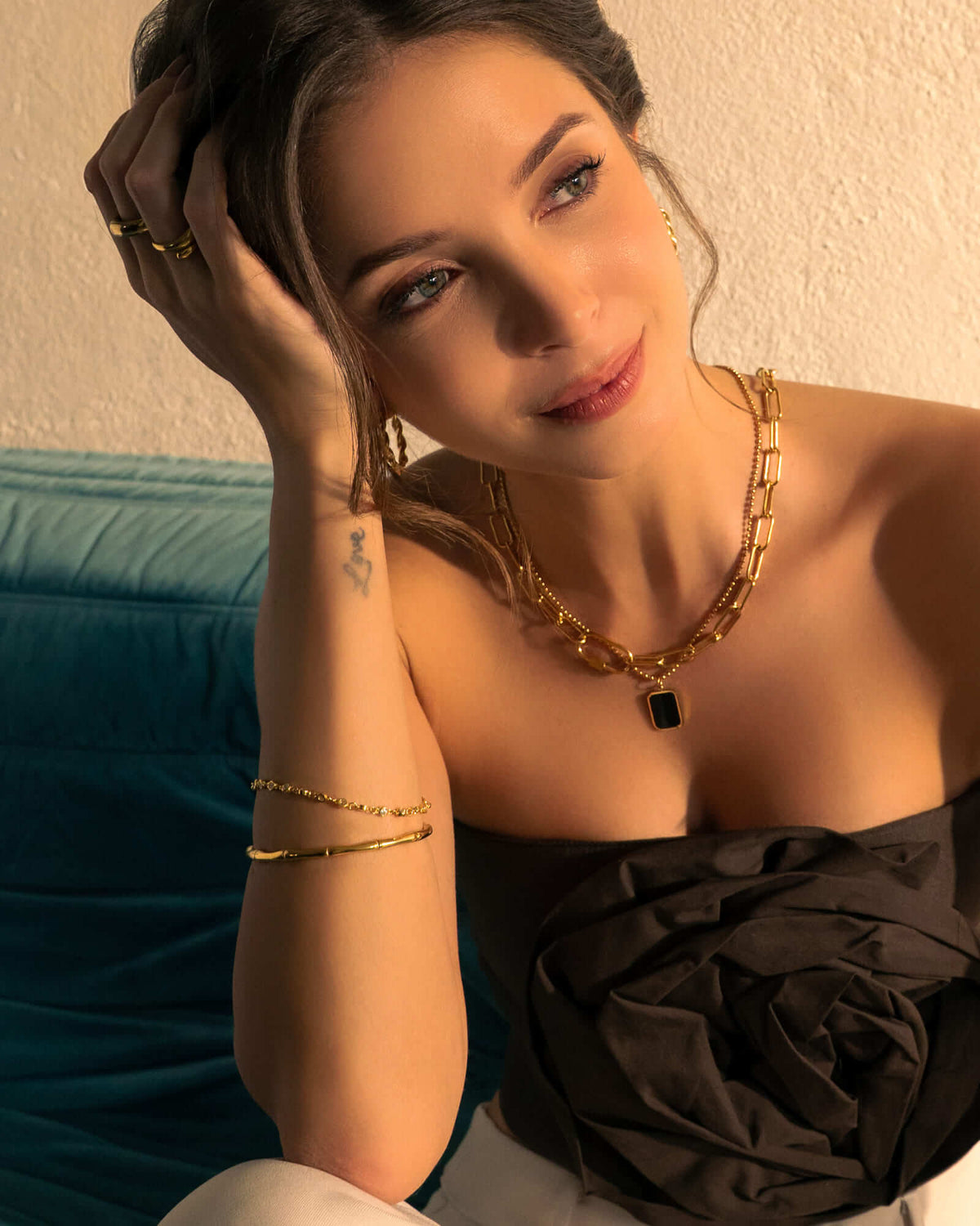 LAVANA Small Illuminate Gold Diamond Bracelet