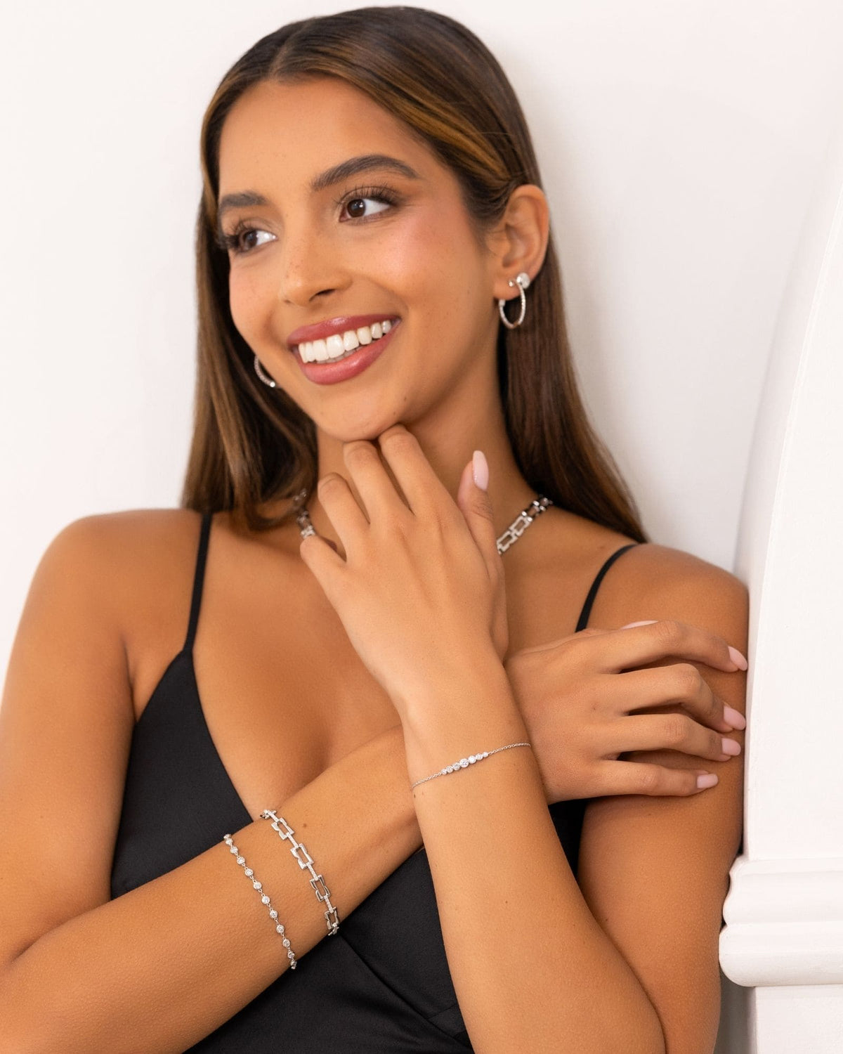 LAVANA Small Illuminate Silver Diamond Bracelet