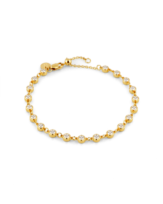 Image of Bracelets. Product name - Small Illuminate Gold Diamond Bracelet in colour by brand - LAVANA