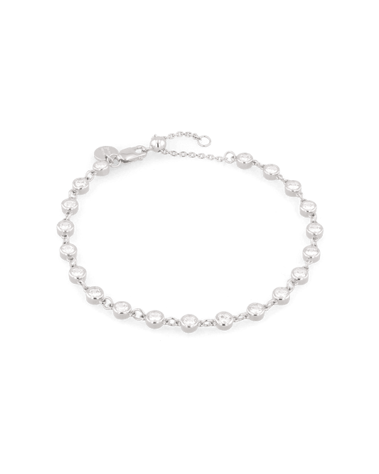 Image of Bracelets. Product name - Large Illuminate Silver Diamond Bracelet in colour by brand - LAVANA