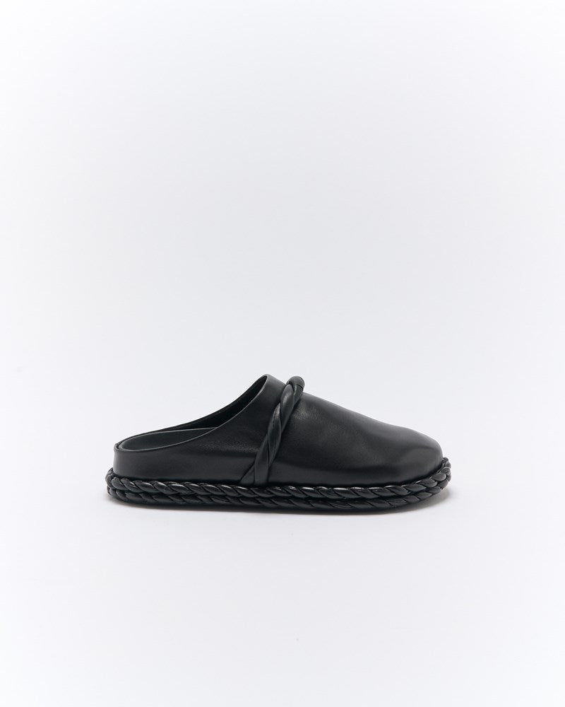 Image of Sandals. Productname: Walnut Melbourne Sonet Leather Mule in Black colour by brand - Walnut Melbourne