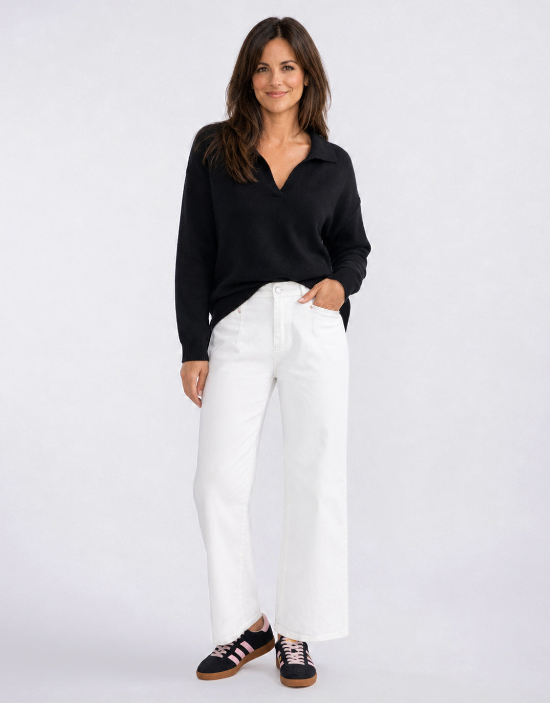 Country Denim Sophia Cropped Stretch Jean (White)