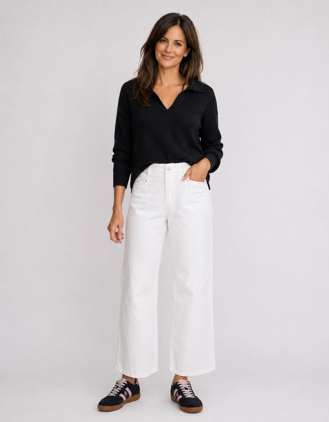 Country Denim Sophia Cropped Stretch Jean (White)