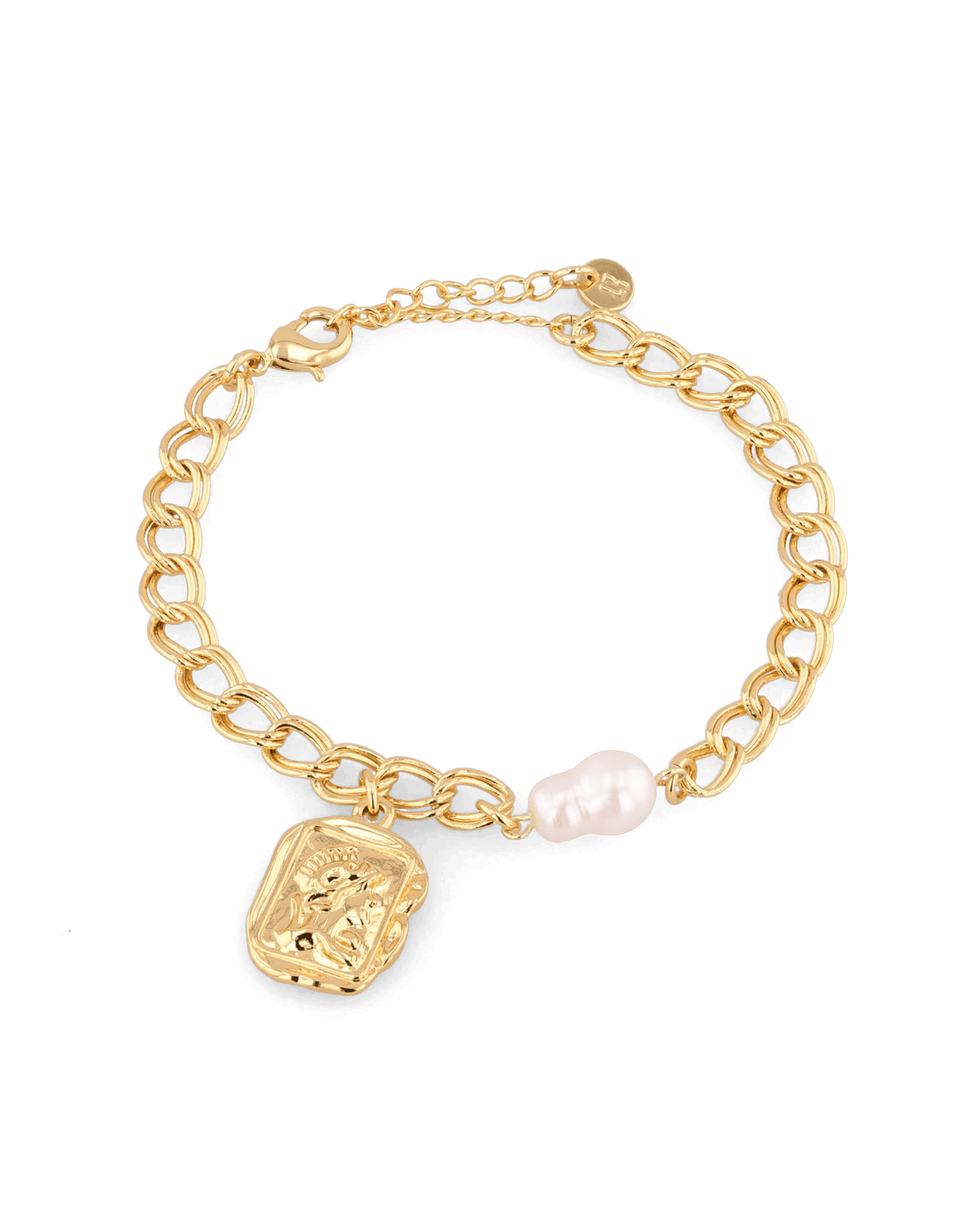 Image of Bracelets. Product name - Sorrento Gold Pearl Bracelet in colour by brand - LAVANA