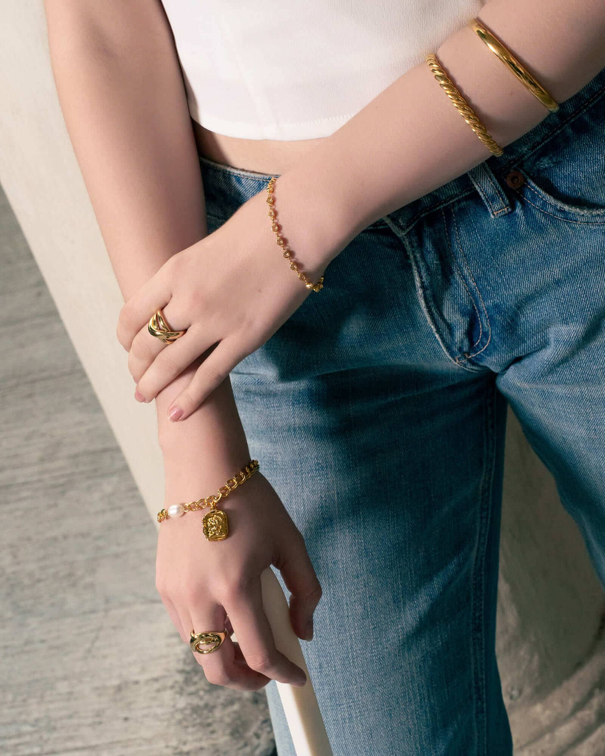LAVANA Sorrento Silver Pearl Bracelet