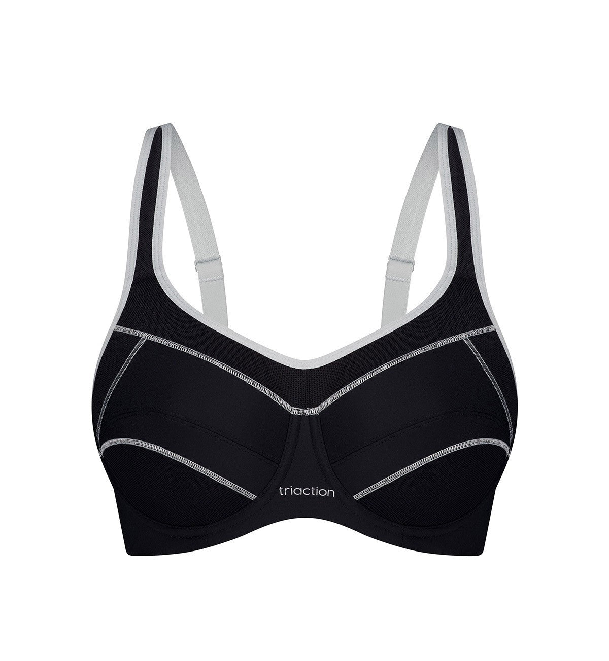 Triumph Triaction Performance Sports Bra (Black/Silver)