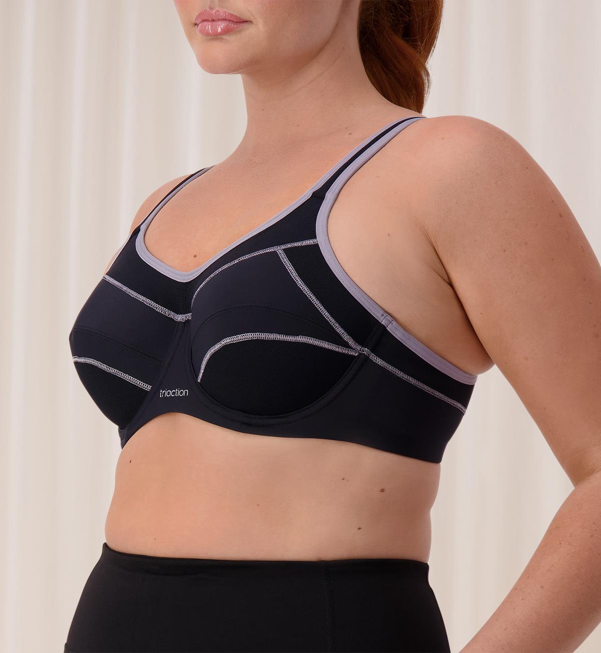 Triumph Triaction Performance Sports Bra (Black/Silver)