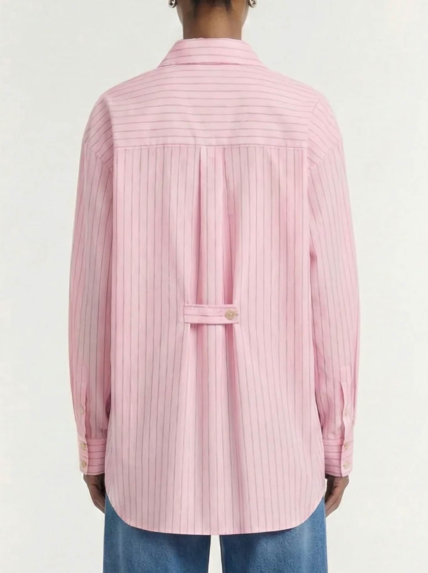 Staple The Label Kari Oversized Shirt (Pink White)