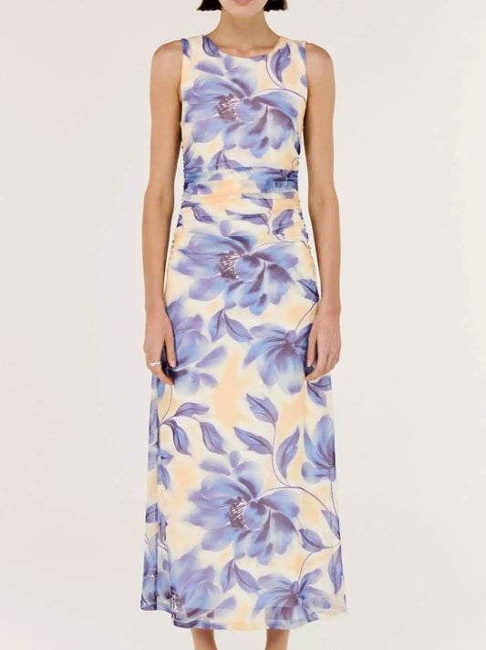 Image of Dresses. Productname: STAPLE THE LABEL FLEUR MESH MIDI DRESS in Floral colour by brand - Staple