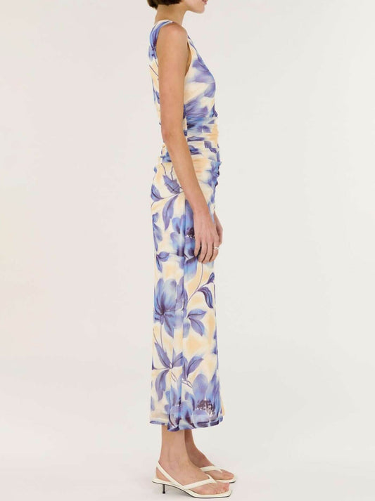 STAPLE THE LABEL FLEUR MESH MIDI DRESS (Floral)