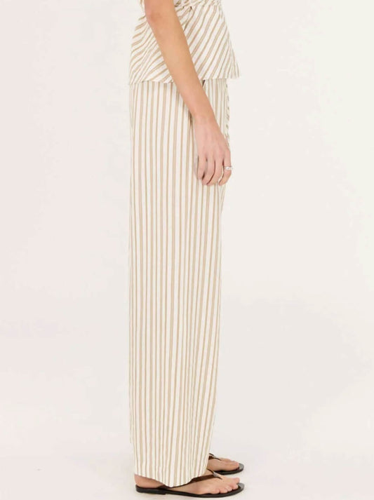 STAPLE THE LABEL LOLA MID RISE PANT (Taupe White)