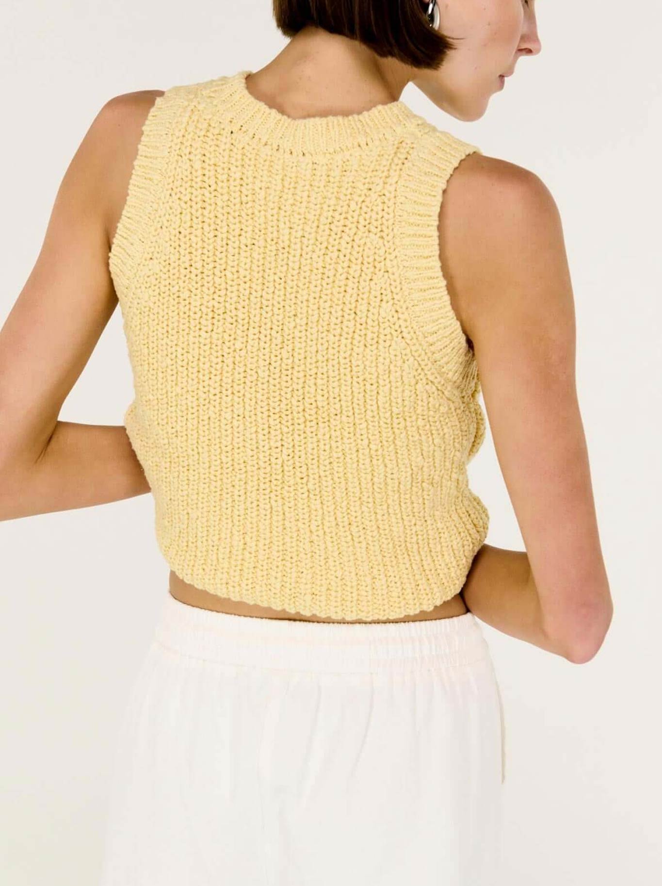 STAPLE THE LABEL COVE KNIT TANK (Butter)