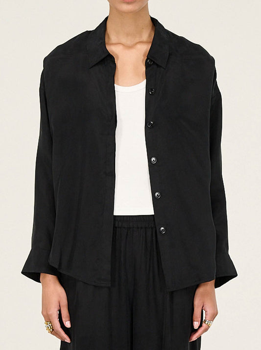 Image of Shirts. Productname: Staple The Label Silvie Cupro Shirt in Black colour by brand - Staple