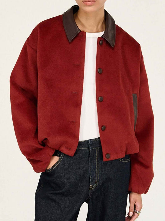 Image of Coats & Jackets. Productname: Staple The Label Meava Bomber Jacket in Rose Chocolate colour by brand - Staple