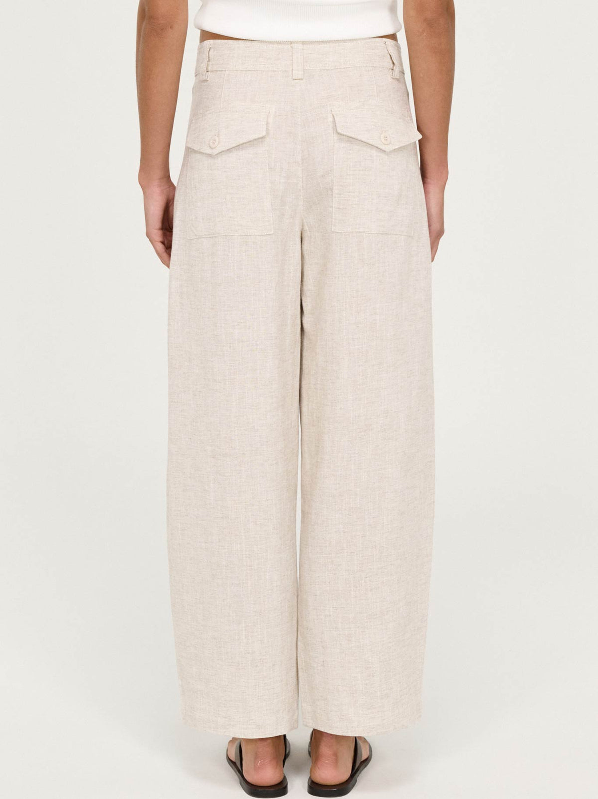 Staple The Label Neve Linen Barrel Pant (Oat)