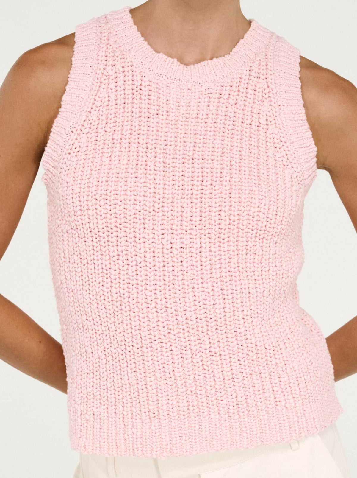 Staple The Label Cove Knit Tank (Rose/Pink)