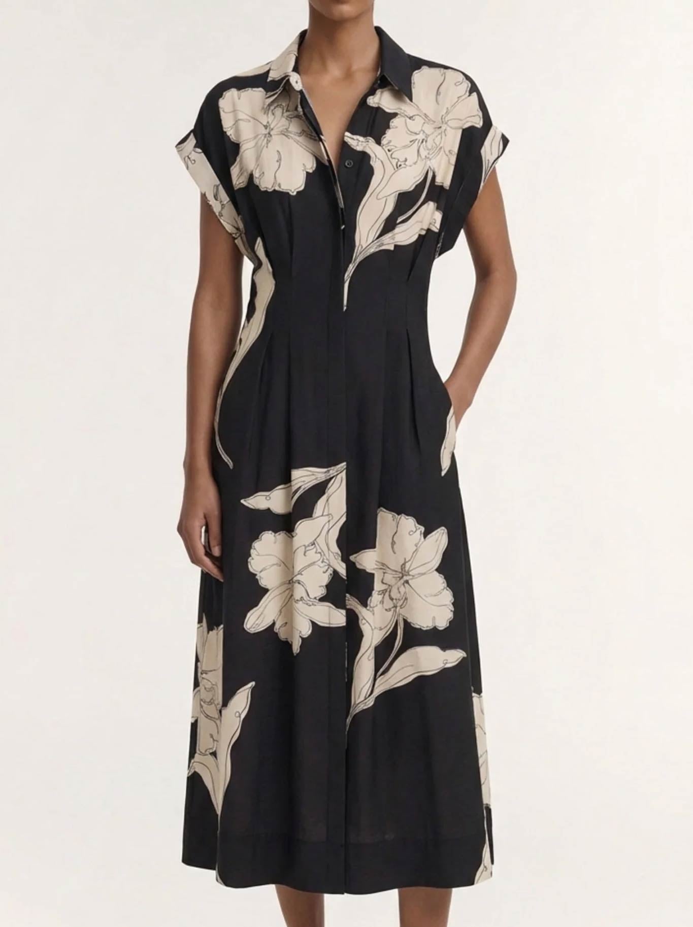Image of Dresses. Product name - Staple The Label Veda Midi Dress in Black colour by brand - Staple