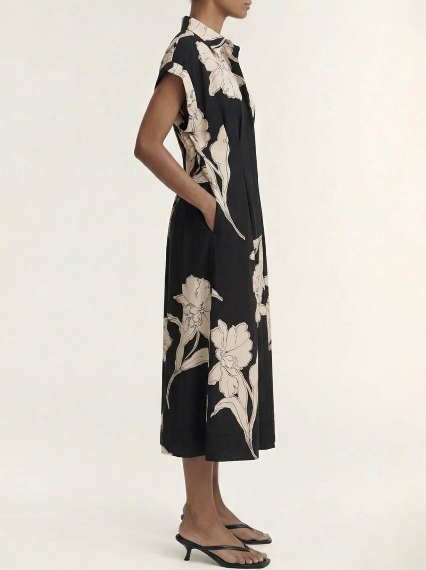 Staple The Label Veda Midi Dress (Black)