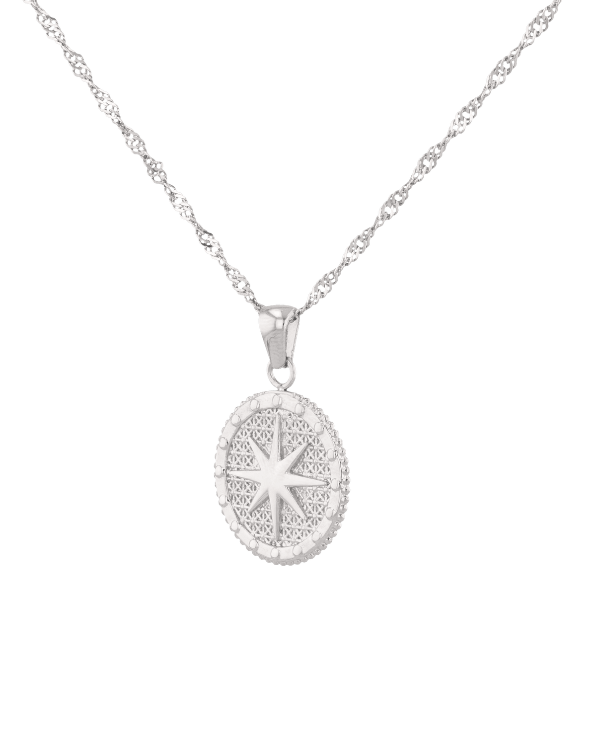 LAVANA Starburst Coin Silver Necklace