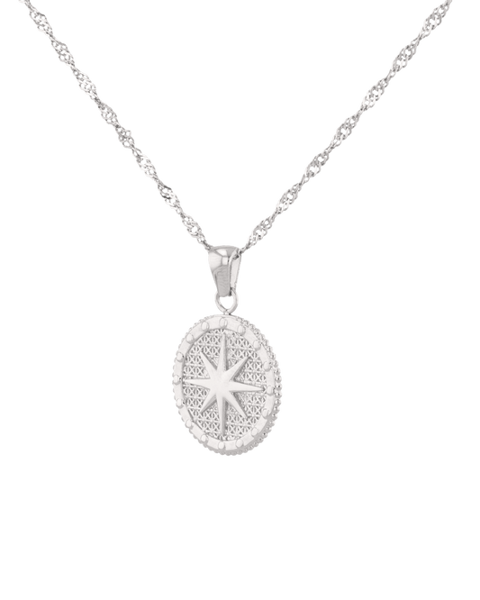 LAVANA Starburst Coin Silver Necklace