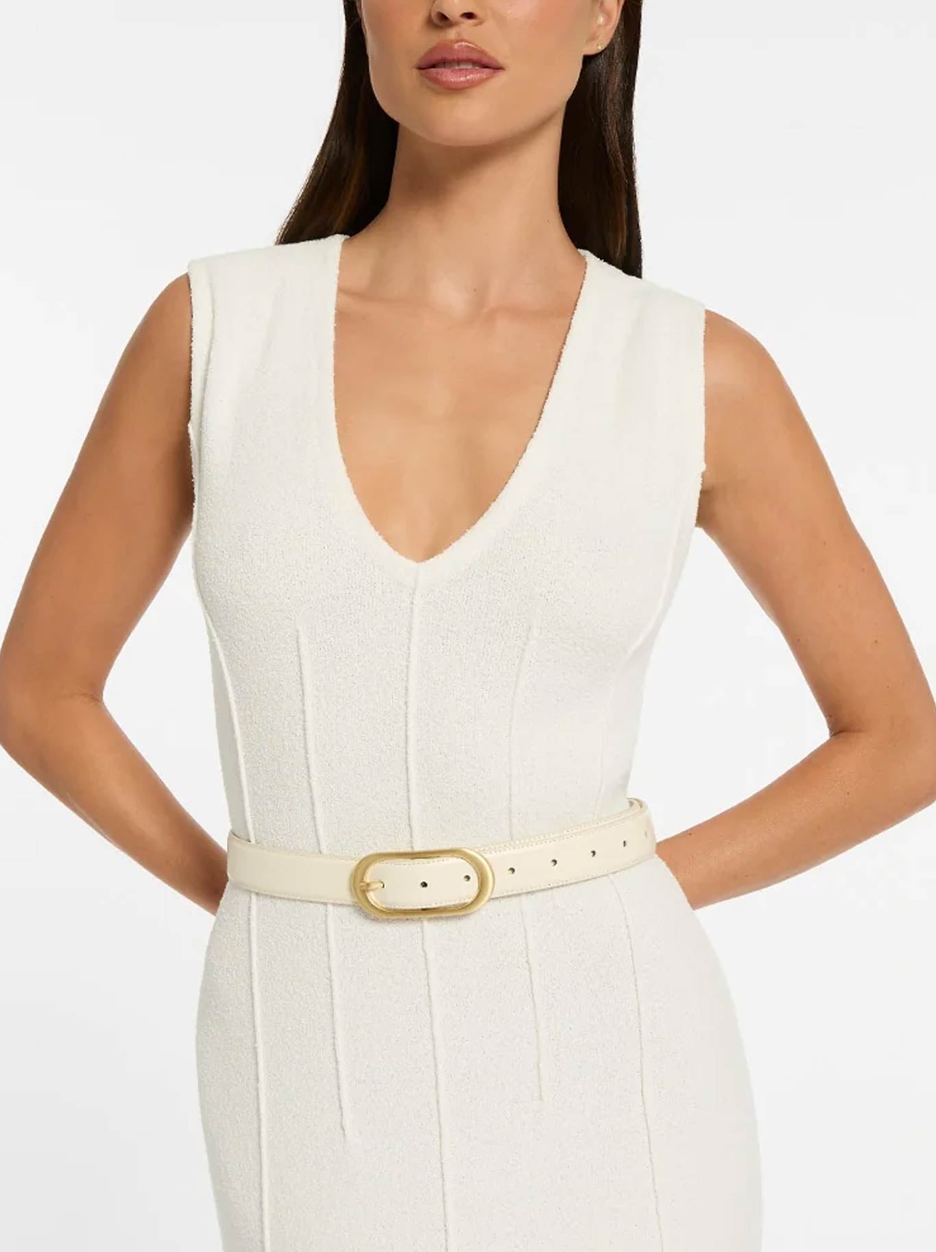 STATUS ANXIETY FINAL LOOP BELT (Ivory Gold)