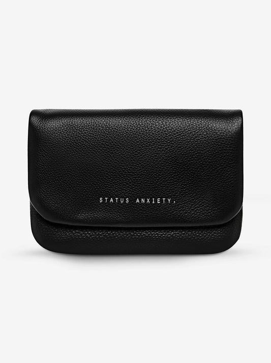 Image of Wallets & Money Clips. Productname: STATUS ANXIETY IMPERMANENT WALLET in Black colour by brand - Status Anxiety