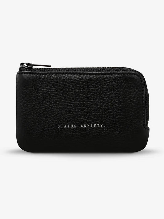 Image of Accessories. Product name - STATUS ANXIETY LEFT BEHIND WALLET in Black colour by brand - Status Anxiety