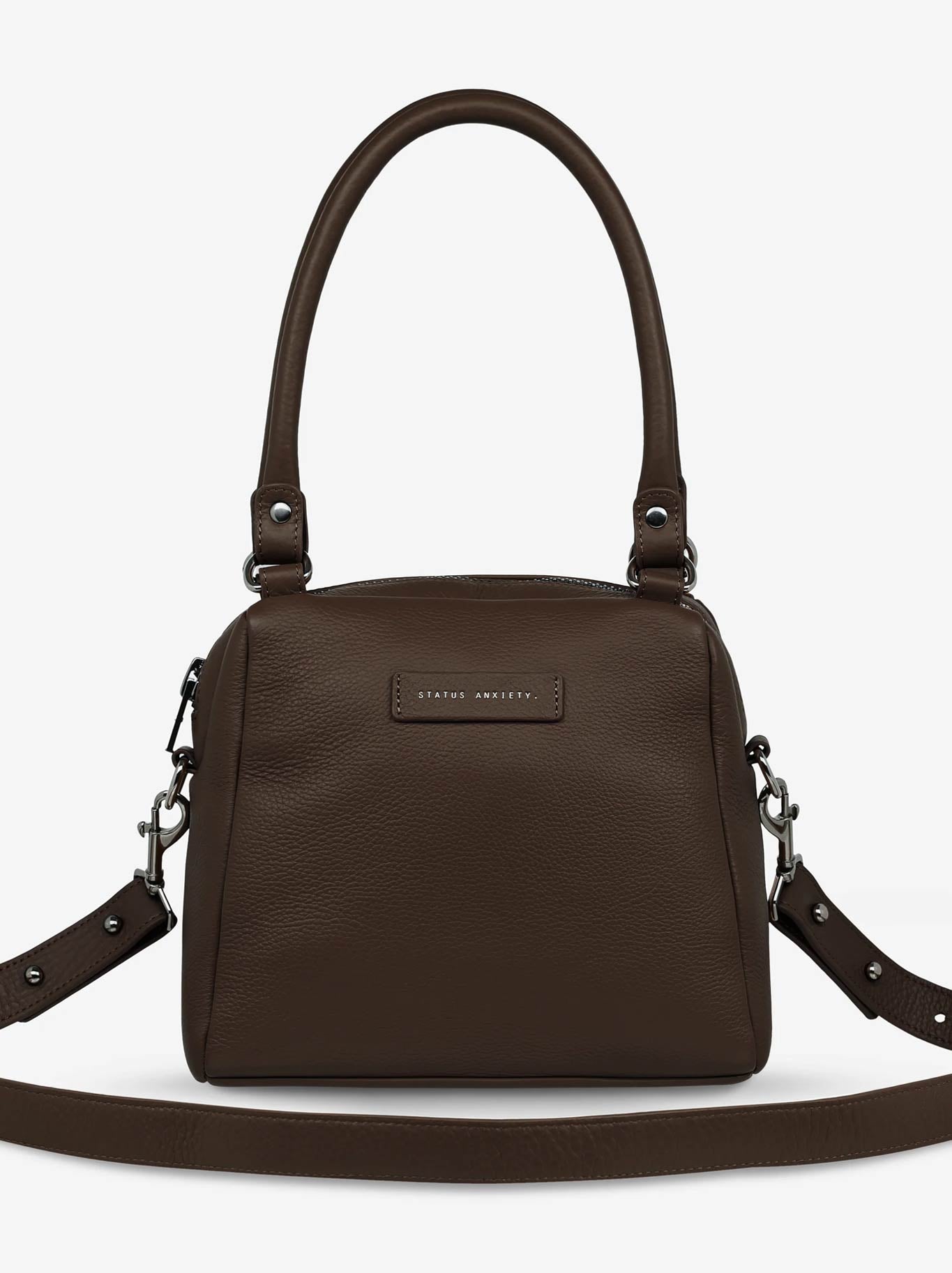 Image of Accessories. Product name - STATUS ANXIETY MINI MOUNTAINS BAG in Midnight colour by brand - Status Anxiety