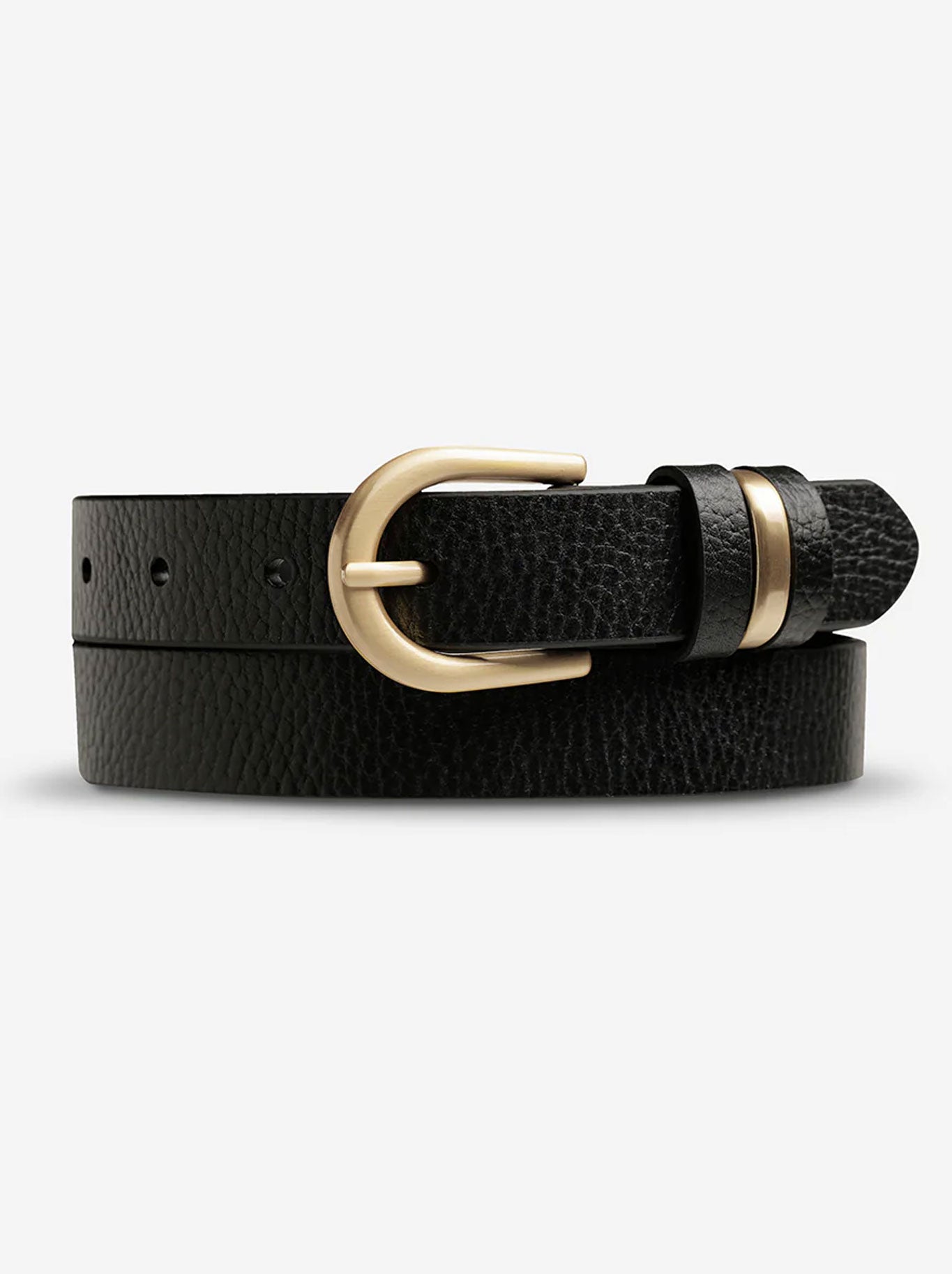 STATUS ANXIETY OVER AND OVER BELT (Black /Gold)