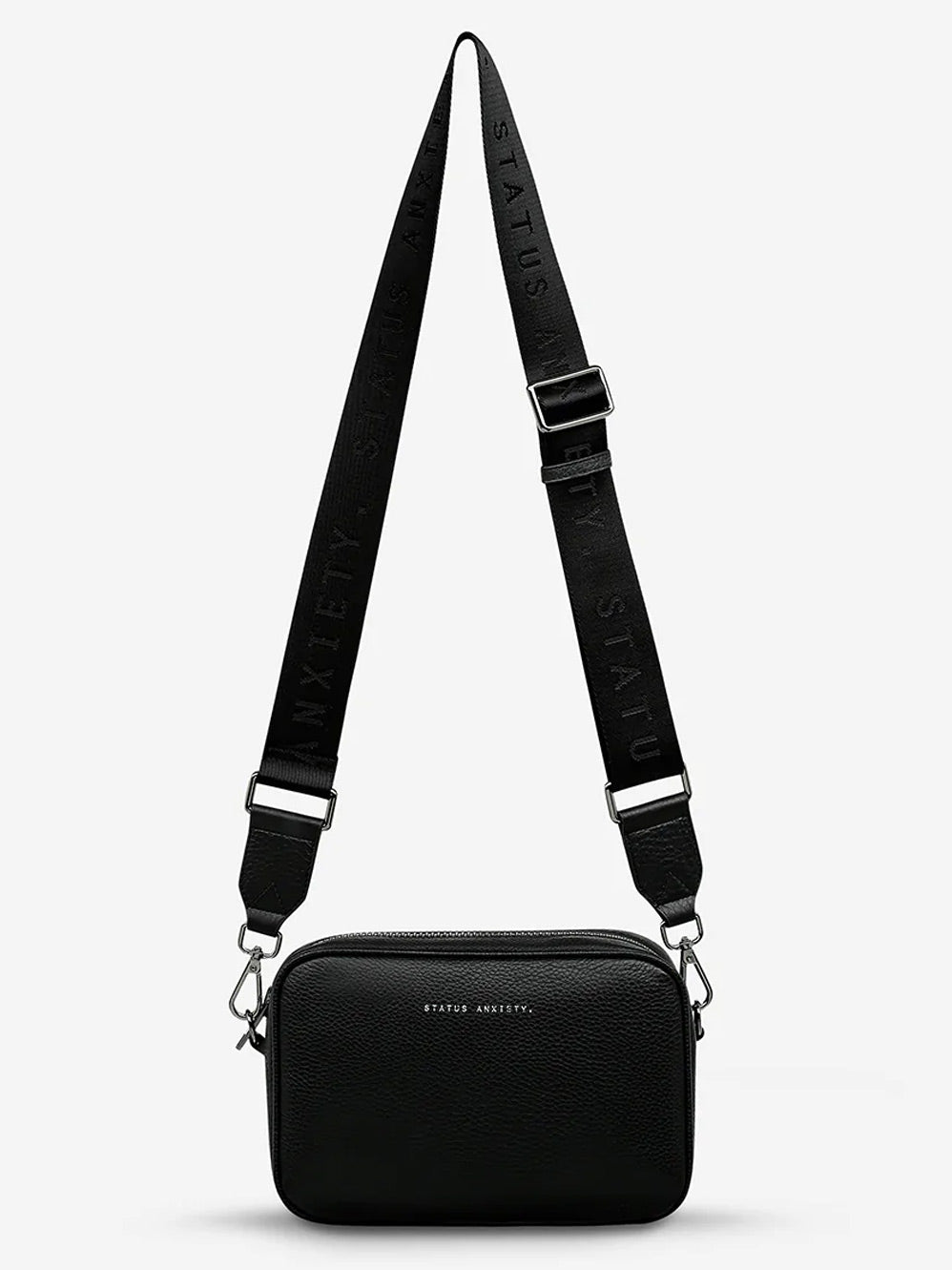 Image of Bags. Productname: STATUS ANXIETY PLUNDER BAG WITH WEBBED STRAP in Black colour by brand - Status Anxiety