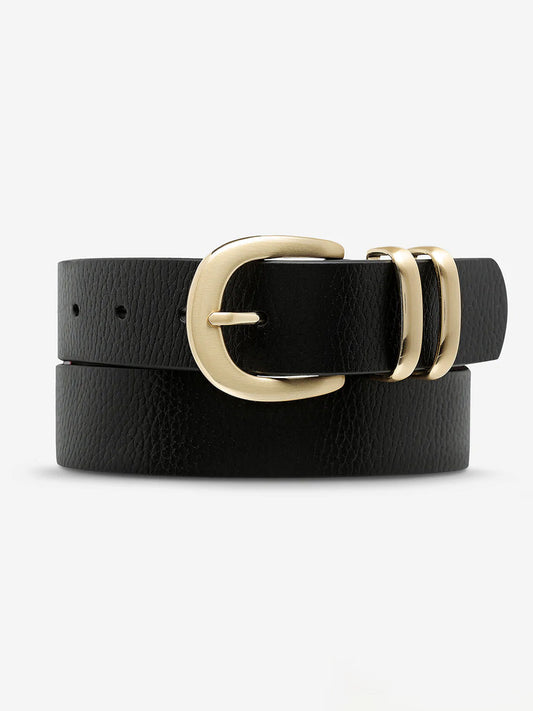STATUS ANXIETY LET IT BE BELT (Black /Gold)