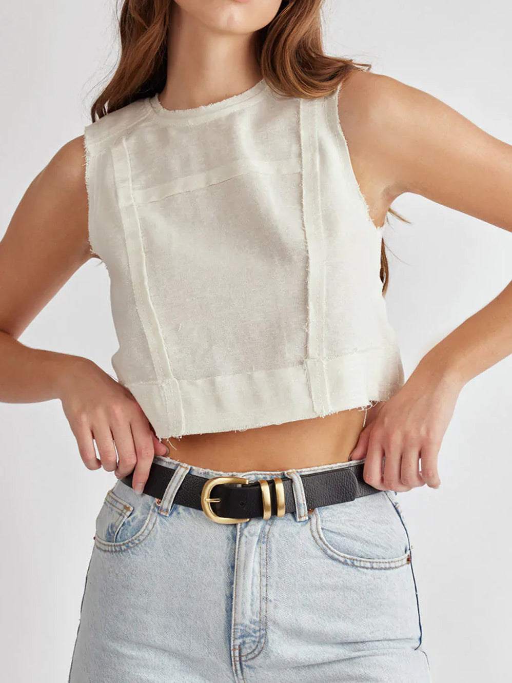 STATUS ANXIETY LET IT BE BELT (Black /Gold)