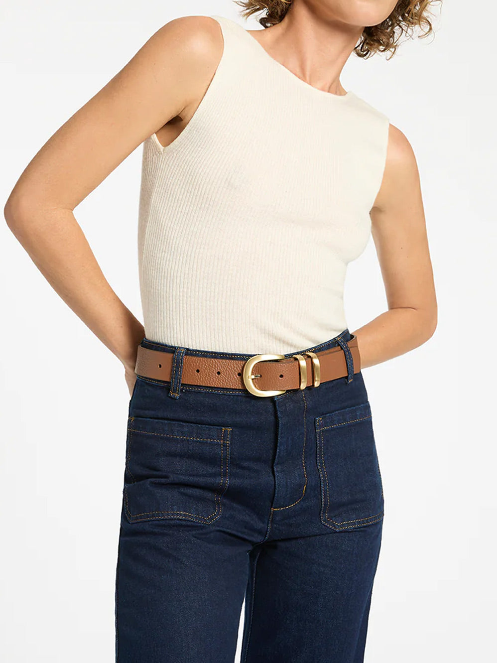 STATUS ANXIETY LET IT BE BELT (Black /Gold)
