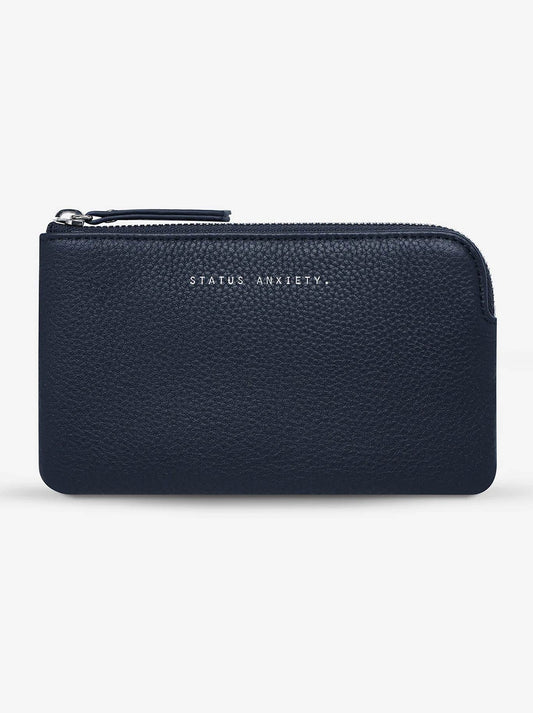 Image of Accessories. Product name - Status Anxiety Smoke And Mirrors Pouch in Midnight colour by brand - Status Anxiety