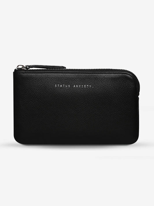 Image of Accessories. Product name - STATUS ANXIETY SMOKE AND MIRRORS POUCH in Black colour by brand - Status Anxiety