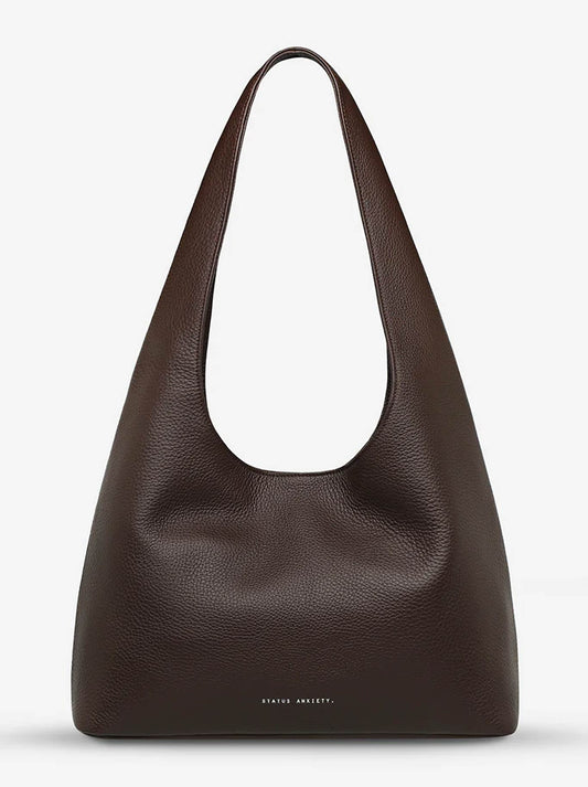 Image of Accessories. Product name - Status Anxiety Solstice Bag in Cocoa colour by brand - Status Anxiety