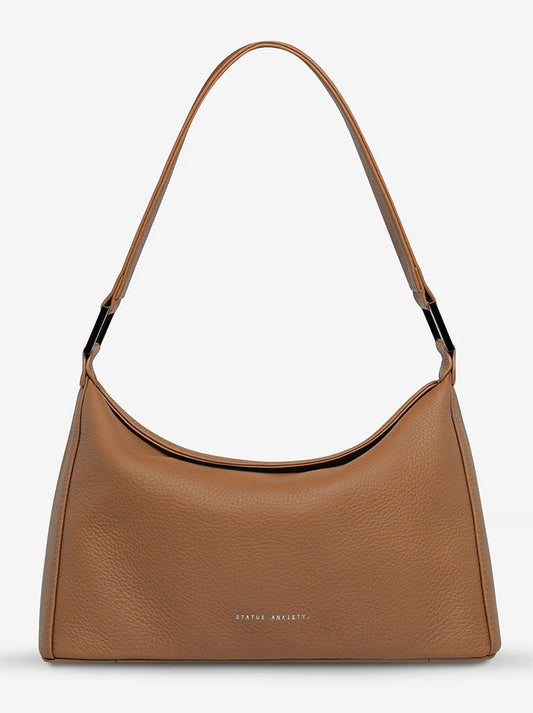Image of Bags. Productname: STATUS ANXIETY THINK TWICE BAG in Camel colour by brand - Status Anxiety