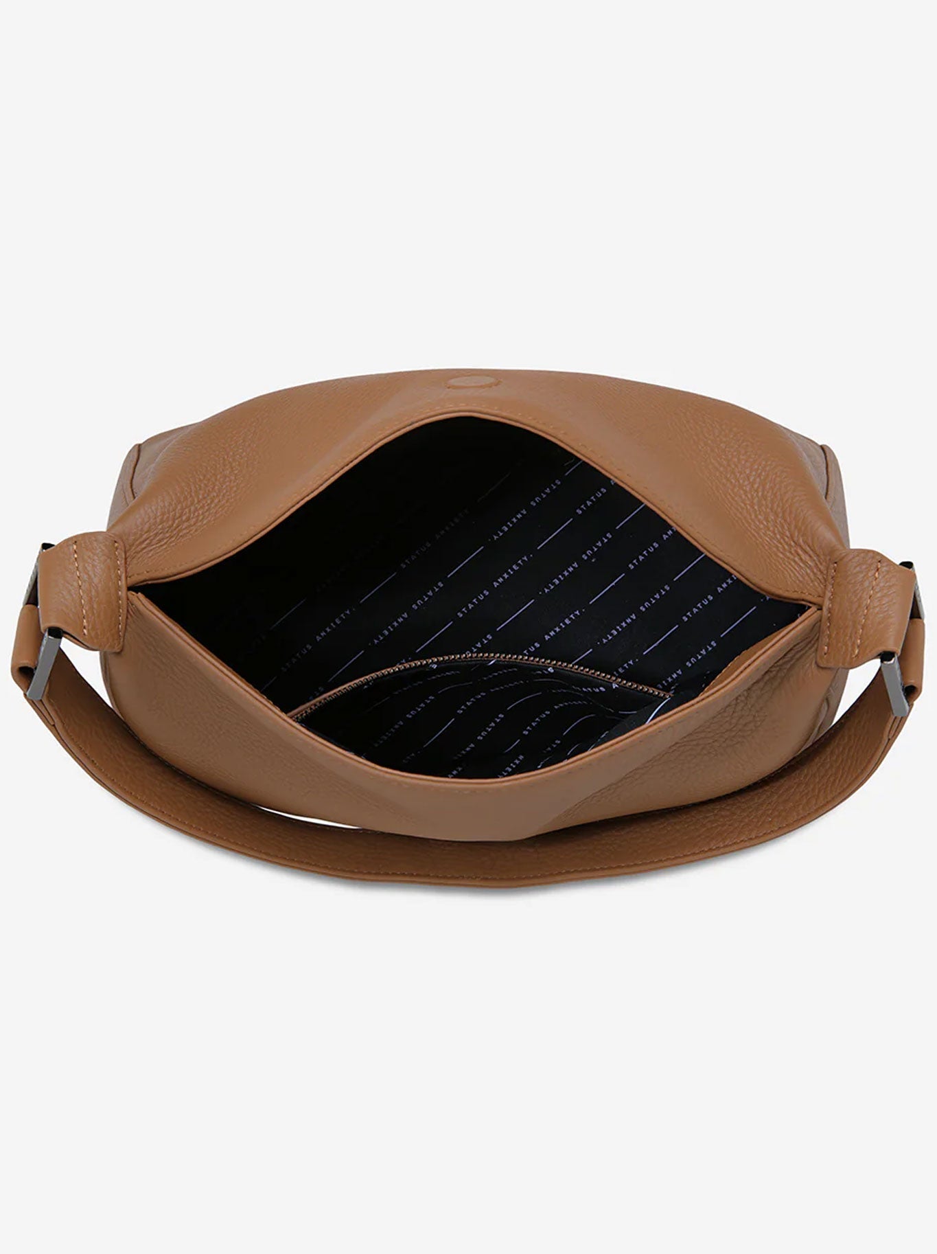 STATUS ANXIETY THINK TWICE BAG (Camel)