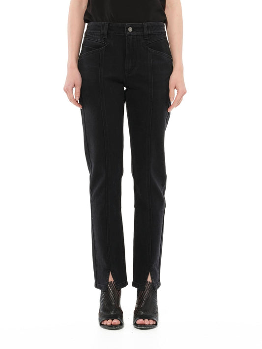 Image of a model wearing Denim. Productname: GIVENCHY Stitched Skinny Jeans in Black colour by brand - GIVENCHY