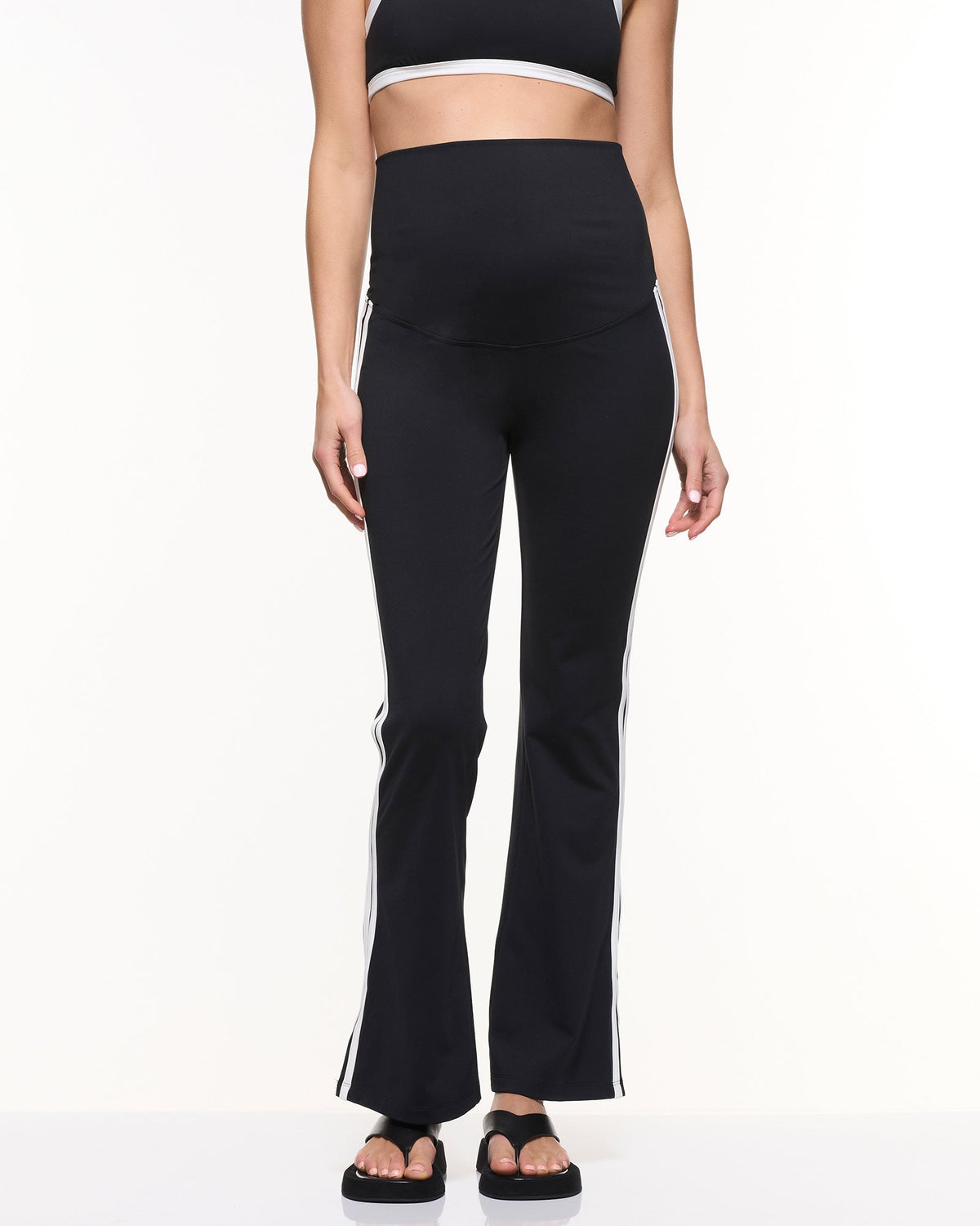 Soon Maternity Straight Flare Side Stripe Leggings