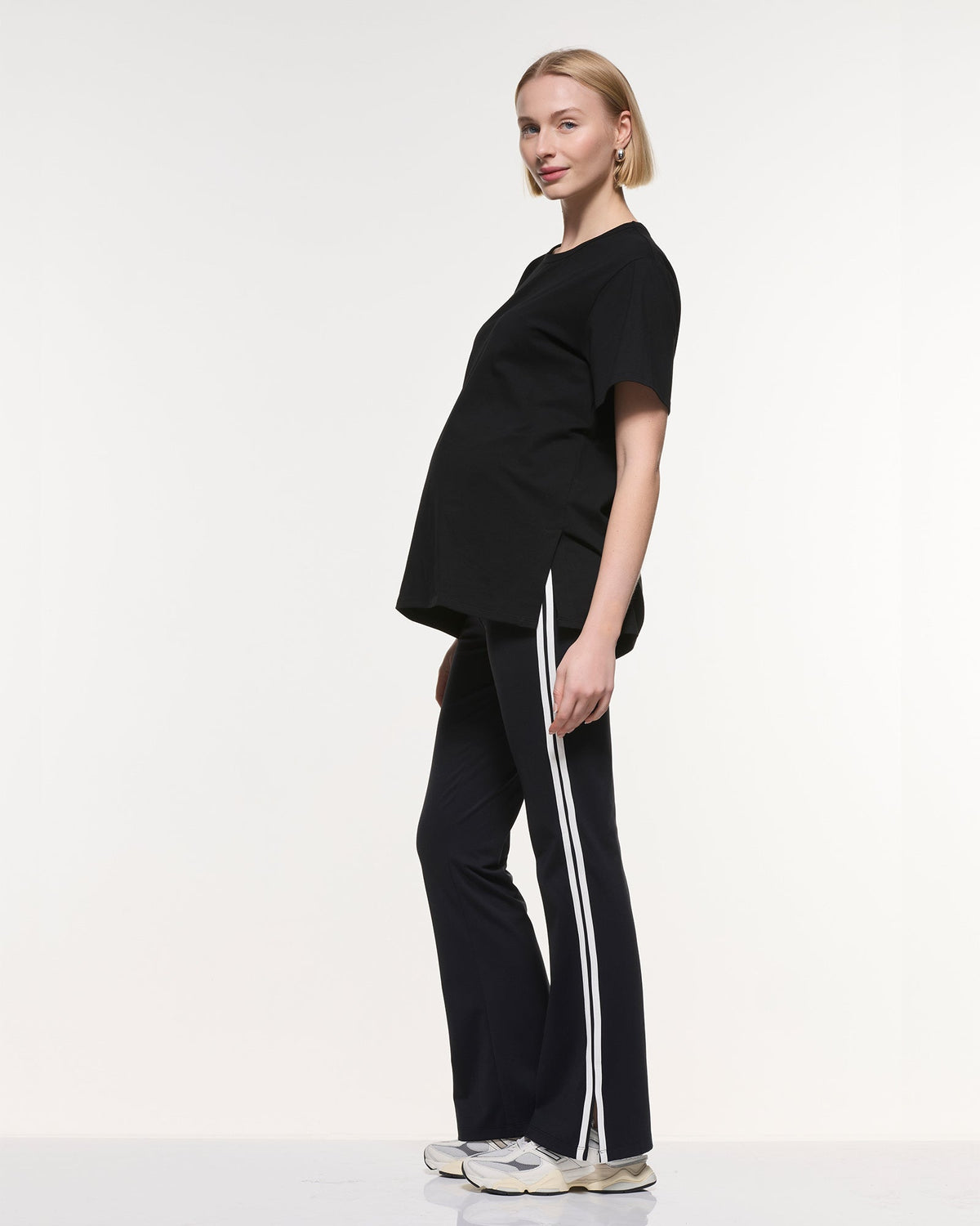 Soon Maternity Straight Flare Side Stripe Leggings