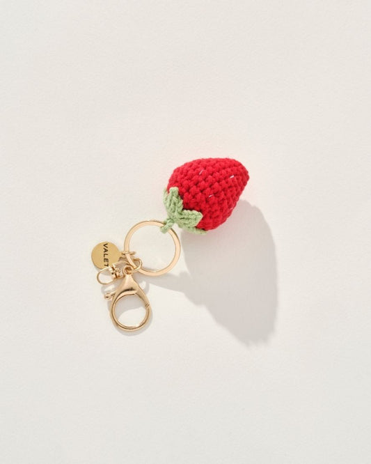 Image of Keychains. Product name - Strawberry Charm in Red/Green in colour by brand - Reliquia Jewellery