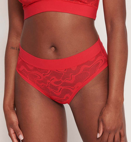 Image of Briefs. Productname: Triumph Sloggi Go Allround Lace Midi in Campari colour by brand - Triumph